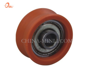 Sliding Roller Orange Nylon Pulley V Groove Hardware Bearing