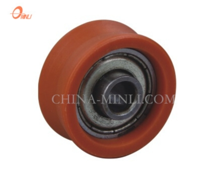 Sliding Roller Orange Nylon Pulley V Groove Hardware Bearing