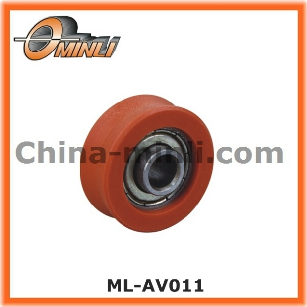 Sliding Roller Orange Nylon Pulley V Groove Hardware Bearing