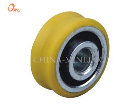 Yellow Nylon Roller V Groove Hardware Accessories Door Window Pulley