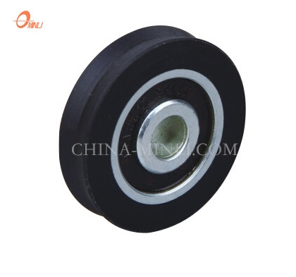 Black Nylon Roller V Groove Hardware Accessories Door Window Pulley