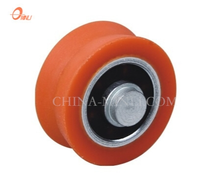 Orange Good Quality Bearing Nylon Metal Components Sliding Pulley (ML-AV036)
