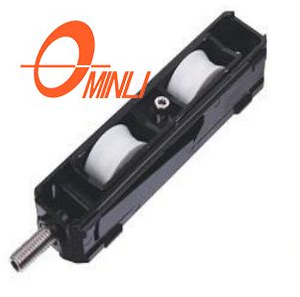 Black Zinc Alloy Roller with Double Wheel Zinc Bracket Pulley for Window, Door Use(ML-FD003)