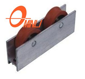 Rodamiento Del Dormitorio Aluminum Sliding Door Nylon Double Roller Bracket Pulley (ML-GD003