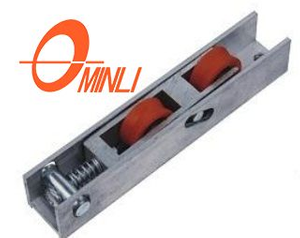 Window And Door Fittings Aluminum Bracket with Plastic Pulley Double Nylon Wheels (ML-GD017)