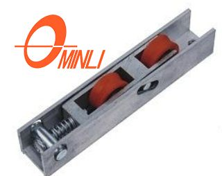 Window And Door Fittings Aluminum Bracket with Plastic Pulley Double Nylon Wheels (ML-GD017)