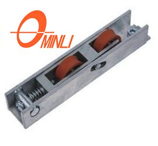 Factory Outlet Double Plastic Nylon Roller with Aluminum Alloy Bracket Pulley (ML-GD018)