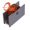 U Groove V Groove Single Nylon Color Wheel Aluminum Window Door Roller Bracket Pulley (ML-GS003)