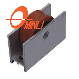 U Groove V Groove Single Nylon Color Wheel Aluminum Window Door Roller Bracket Pulley (ML-GS003)