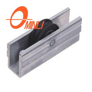 Door Hardware Plastic Coated Bearing with Aluminum Alloy Bracket Pulley (ML-GS015)