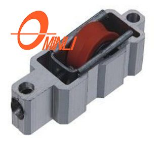 Hardware Sliding Single Aluminum Bracket with Plastic Nylon Pulley Roller (ML-GS024)